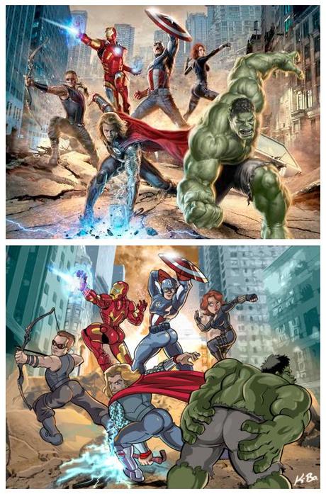 This Hilarious Drawing of The Avengers Shows Every Frustration I Have With Nerd Culture