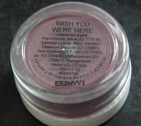 Product Reviews: Eye Shadow:Everyday Minerals:Everyday Minerals Wish You Were Here Eye Shadow Swatches & Review