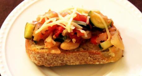 White Bean and Veggie Bruschetta