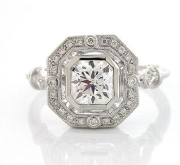 Beverley K halo diamond ring