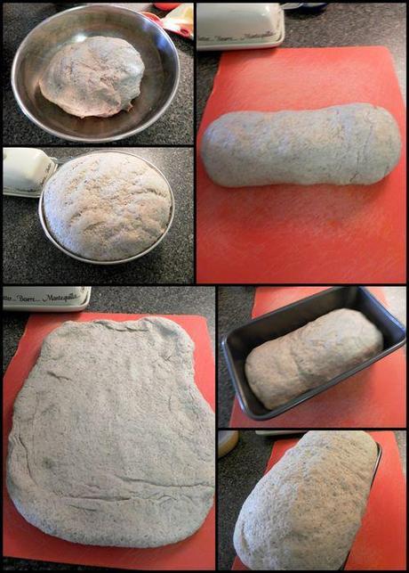 Crunchy Corn, Semolina & Sesame Loaf -dough to loaf collage