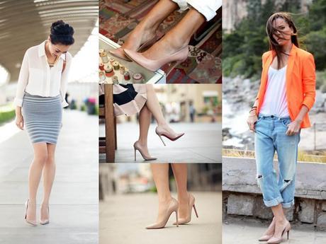 The simple nude shoes