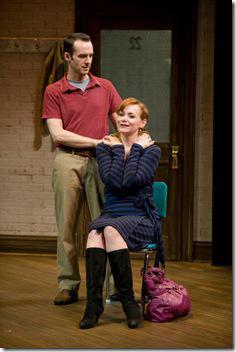 Stephen Schellhardt and Christine Sherrill in a scene from Northlight Theatre's [title of show], directed by Peter Amster. (photo credit: Michael Brosilow)