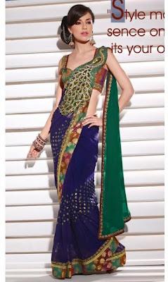 Peacock Designs Bridal Saree Collection 2012