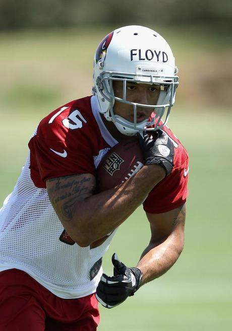   Wide Receiver Michael Floyd #15 Of The Arizona Cardinals Practices