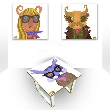 Pete Fowler X Post Living Tables