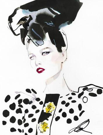 david-downton-fashion-illustration-polka-dot-hat