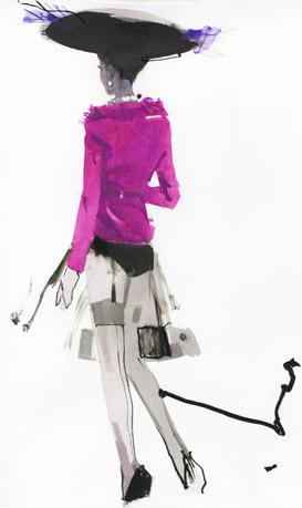 david-downton-fashion-illustration-magenta-jacket-hat