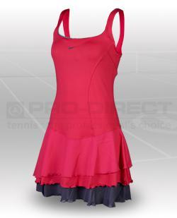 Click here for enlarged image of Nike Smash Knit Dress - Womens Tennis Clothing - Cerise-Grid Iron-Grid 