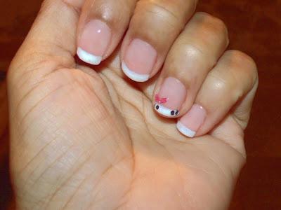 Monday, Tuesday Nail Day- Hello Kitty!