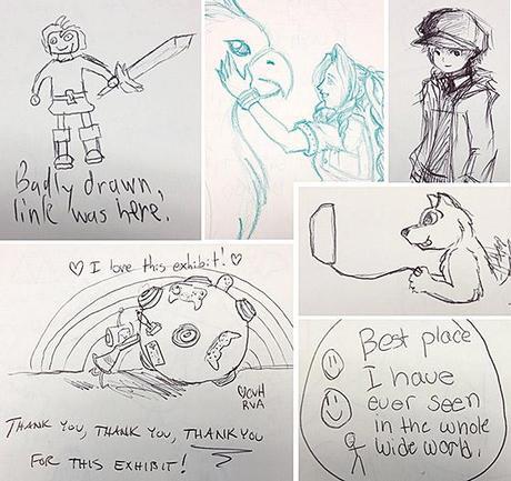 Sketches from The Art of Video Games comment books