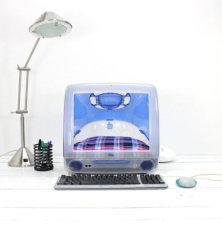 Upcycled Apple iMac Pet Bed Makes Your Cat A Screen Star