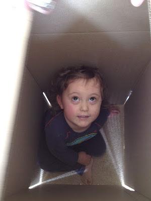 Day 140 of The 366 Project, box, toddler, play