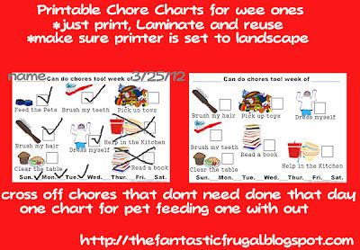 Toddler Chore Charts {Frugal Freebie}