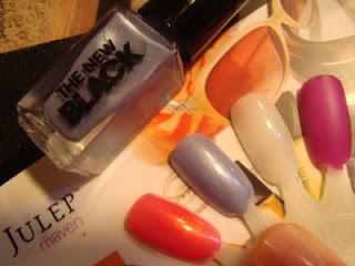 The look beauty bag and The new black nail polish swatches