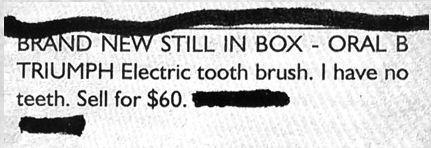 Oral B Triumph Electric Tooth Brush