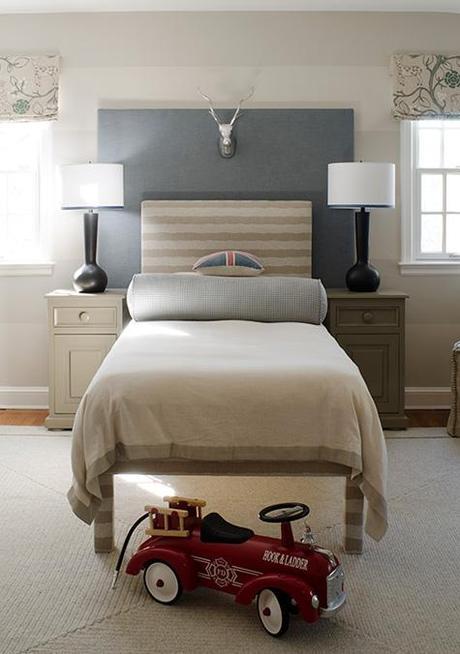 finnian's moon DC design house boys room blue khaki bed