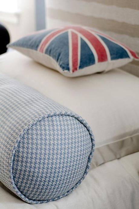 Finnian's Moon DC Design House blue houndstooth union jack