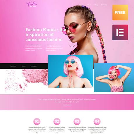 11 Free & Premium Elementor Templates for Different Projects Fashion WordPress Theme