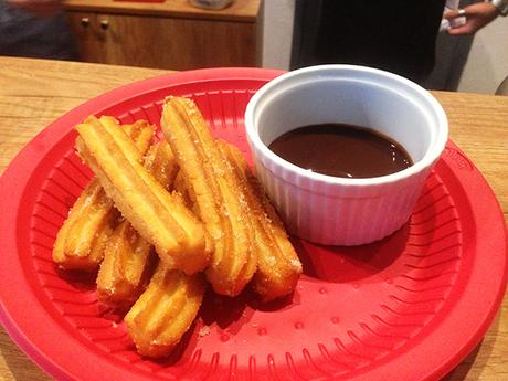 Churros with a chocolate dip