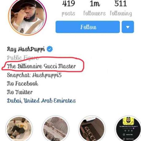 Gucci Master, Hushpuppi Updates Profile After Mompha’s Arrest (Photos) Gucci Master, Hushpuppi Updates Profile After Mompha’s Arrest (Photos)