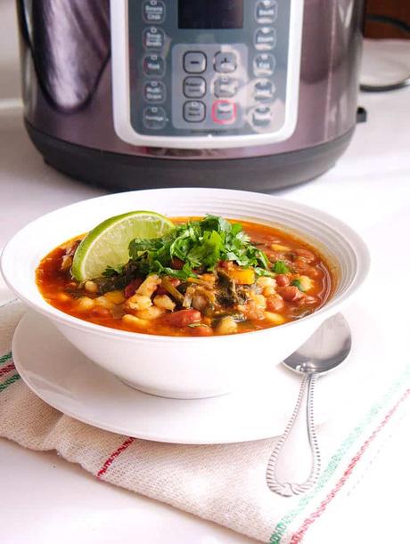 Instant Pot Pinto Beans Vegan Posole