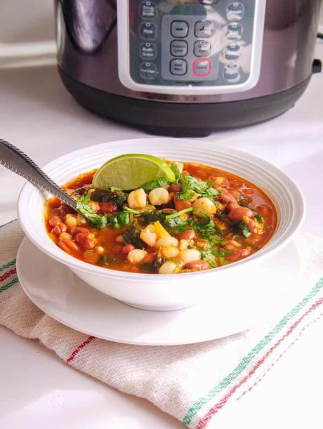 Instant Pot Pinto Beans Vegan Posole