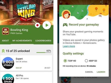 google play record gameplay