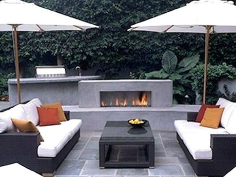 modern outdoor fire gas fireplace designs ideas