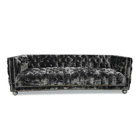 tufted velour sofa velvet bedroom grey