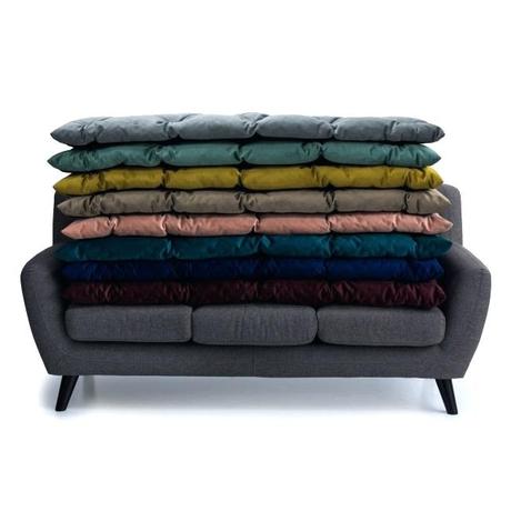 tufted velour sofa velvet luxurious seat pad available in 3 sizes 8 colours