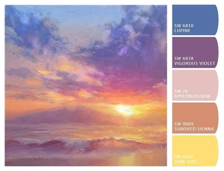 sunrise paint color tequila cozy beach sunset palette and home decor