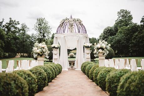 Jewish fairytale styled shoot in purple hues at the Chateau Challain