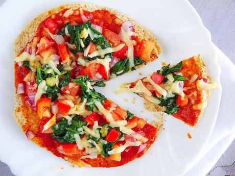 Easy Vegetarian Flatbread Pizza Recipe