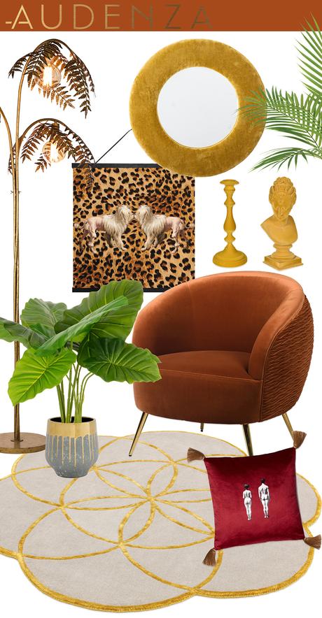 Interior mood board - autumnal color inspiration for your home