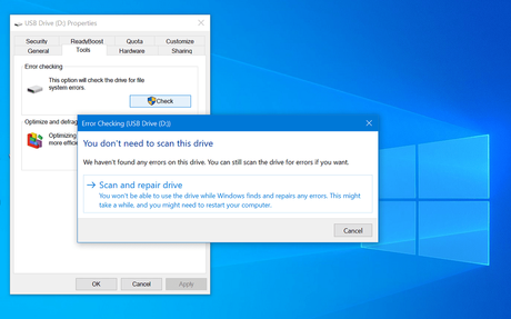 Common signs of External Hard Drive Failure and its Solution scan and repair drive in windows 10