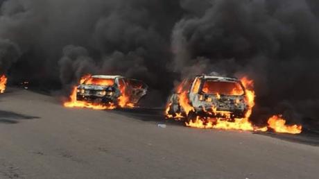 OSUN: Many Feared Trapped As Truck, Two Other Vehicles Catch Fire