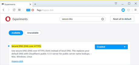How to Enable DNS-over-HTTPS in All Browsers Enable DoH in Brave Opera