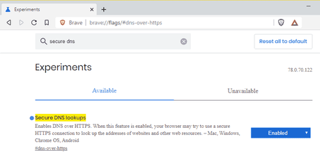 How to Enable DNS-over-HTTPS in All Browsers enable-DOH-in-brave-browser