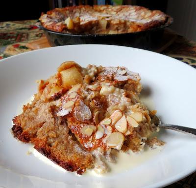 Pear, Almond & Coconut Impossible Pie