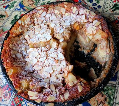 Pear, Almond & Coconut Impossible Pie