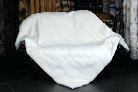 mink fur throws faux white blanket with on both sides