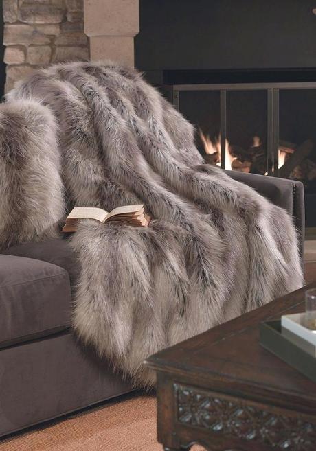 mink fur throws faux blanket limited production design luxurious silver fox