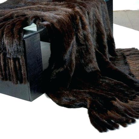 mink fur throws large faux throw home woven