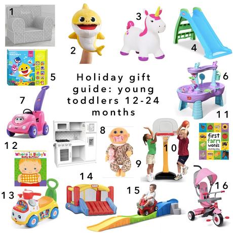 Holiday gift guide for young toddlers 12-24 months