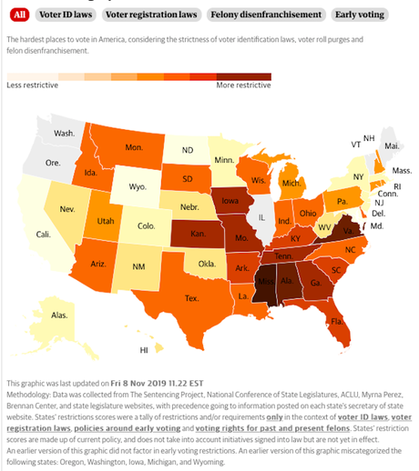 The States That Make Voting Hard For Many To Do