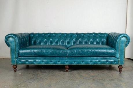 leather tufted settee sofa blue our classic chesterfield in teal