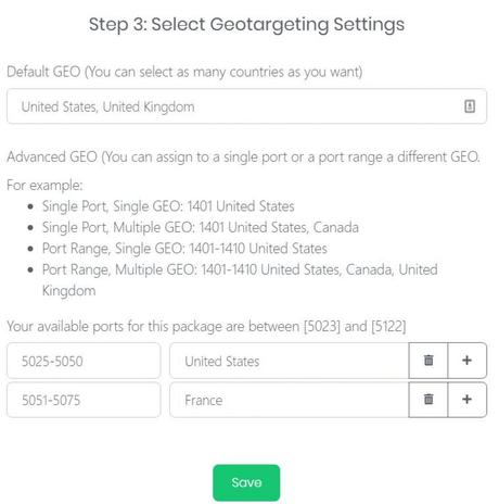 Flipnode Proxies Review flipnode Geotargeting Settings