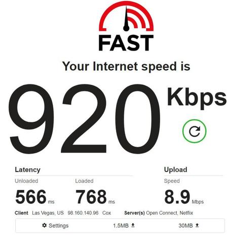 Flipnode Proxies Review Flipnode proxy speed test on fast.com