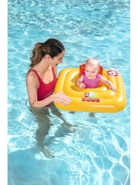 vinyl pool float how to clean floats fisher price swim safe baby support step a yellow swimming